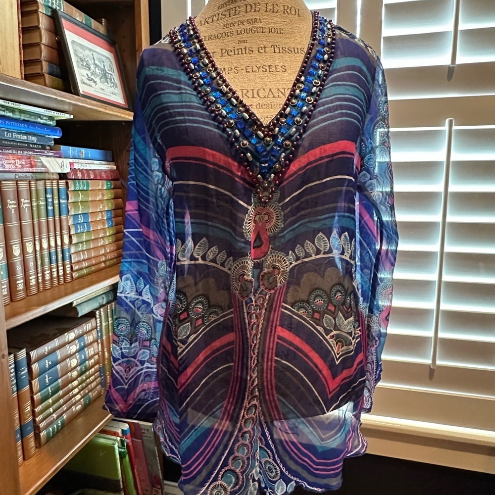 Bugatti Multicolor V-Neck Women's Blouse